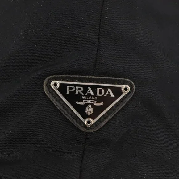 PRADA Backpack Nylon Leather Black Silver Auth 151999 - Picture 14 of 16